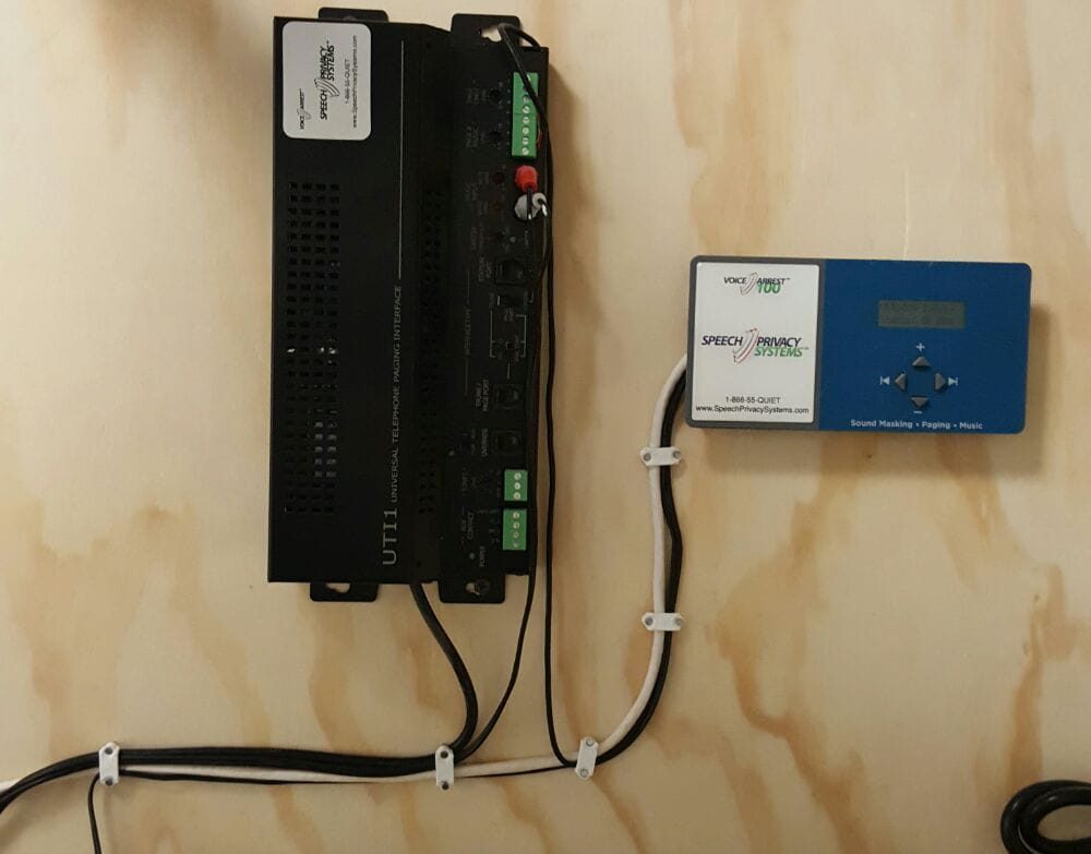 Access control card reader at an office door